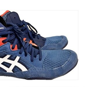 ASICS Mens Blue and Red Sneakers